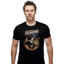 Load image into Gallery viewer, Daily_Deal_Shirts Fitted Shirts, Mens / Small / Black Ollie-Wan Kenobi