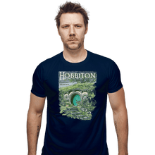 Load image into Gallery viewer, Shirts Fitted Shirts, Mens / Small / Navy Visit Hobbiton