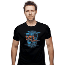 Load image into Gallery viewer, Shirts Fitted Shirts, Mens / Small / Black Glitchy Future