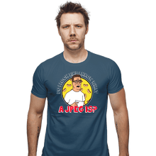 Load image into Gallery viewer, Daily_Deal_Shirts Fitted Shirts, Mens / Small / Indigo Blue JPEG Hank