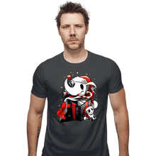 Load image into Gallery viewer, Daily_Deal_Shirts Fitted Shirts, Mens / Small / Charcoal Christmas Ghost Dog