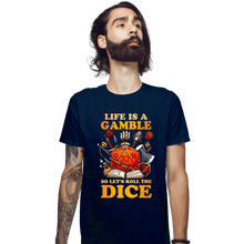 Load image into Gallery viewer, Shirts Fitted Shirts, Mens / Small / Navy Life Is A Gamble