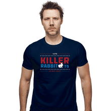 Load image into Gallery viewer, Shirts Fitted Shirts, Mens / Small / Navy Vote Killer Rabbit