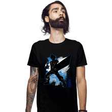 Load image into Gallery viewer, Shirts Fitted Shirts, Mens / Small / Black Cosmic Ex Soldier