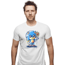Load image into Gallery viewer, Shirts Fitted Shirts, Mens / Small / White Little Baby Hedgehog
