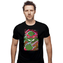 Load image into Gallery viewer, Daily_Deal_Shirts Fitted Shirts, Mens / Small / Black Glitch Raphael