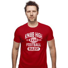 Load image into Gallery viewer, Shirts Fitted Shirts, Mens / Small / Red Knibb High Football Rules