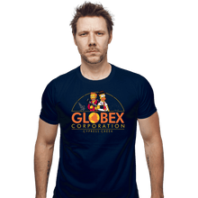 Load image into Gallery viewer, Daily_Deal_Shirts Fitted Shirts, Mens / Small / Navy Globex Corp