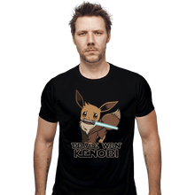 Load image into Gallery viewer, Shirts Fitted Shirts, Mens / Small / Black Eevee Wan Kenobi
