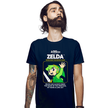 Load image into Gallery viewer, Daily_Deal_Shirts Fitted Shirts, Mens / Small / Navy Not Zelda
