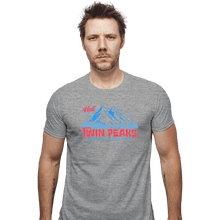 Load image into Gallery viewer, Shirts Fitted Shirts, Mens / Small / Sports Grey Visit Twin Peaks
