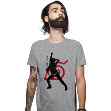 Load image into Gallery viewer, Shirts Fitted Shirts, Mens / Small / Sports Grey Crimson Might Guy