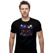 Load image into Gallery viewer, Daily_Deal_Shirts Fitted Shirts, Mens / Small / Black Starry Neo-Tokyo