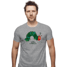 Load image into Gallery viewer, Daily_Deal_Shirts Fitted Shirts, Mens / Small / Sports Grey Hangry Caterpillar
