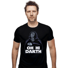 Load image into Gallery viewer, Daily_Deal_Shirts Fitted Shirts, Mens / Small / Black Oh Hi Darth