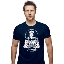 Load image into Gallery viewer, Daily_Deal_Shirts Fitted Shirts, Mens / Small / Navy Kintaro Is My Goldenboy