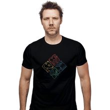 Load image into Gallery viewer, Shirts Fitted Shirts, Mens / Small / Black Geometric Hogwarts
