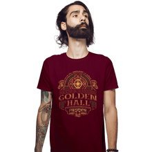 Load image into Gallery viewer, Shirts Fitted Shirts, Mens / Small / Maroon Golden Hall Pilsner