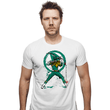 Load image into Gallery viewer, Daily_Deal_Shirts Fitted Shirts, Mens / Small / White Green Ranger Sumi-e
