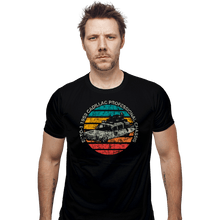 Load image into Gallery viewer, Shirts Fitted Shirts, Mens / Small / Black Retro Ecto-1 Sun