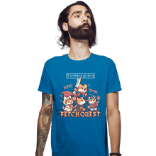 Load image into Gallery viewer, Shirts Fitted Shirts, Mens / Small / Sapphire It's Time To Go On A Fetch Quest