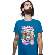 Load image into Gallery viewer, Shirts Fitted Shirts, Mens / Small / Sapphire Golden Grams