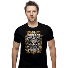 Load image into Gallery viewer, Shirts Fitted Shirts, Mens / Small / Black The Emperor Protects
