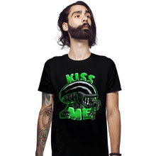 Load image into Gallery viewer, Daily_Deal_Shirts Fitted Shirts, Mens / Small / Black Kiss Me