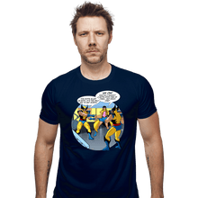 Load image into Gallery viewer, Secret_Shirts Fitted Shirts, Mens / Small / Navy Will the Real Wolverine Please Stand Up