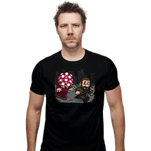 Load image into Gallery viewer, Daily_Deal_Shirts Fitted Shirts, Mens / Small / Black Evil Mushroom!