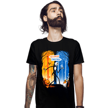 Load image into Gallery viewer, Daily_Deal_Shirts Fitted Shirts, Mens / Small / Black Two Worlds!