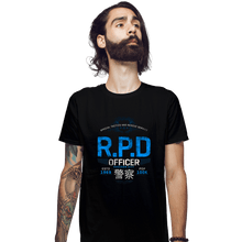 Load image into Gallery viewer, Shirts Fitted Shirts, Mens / Small / Black Raccoon Officer