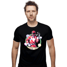 Load image into Gallery viewer, Daily_Deal_Shirts Fitted Shirts, Mens / Small / Black Red Ranger Dance