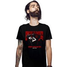 Load image into Gallery viewer, Daily_Deal_Shirts Fitted Shirts, Mens / Small / Black Merry Yippee Kay Yay