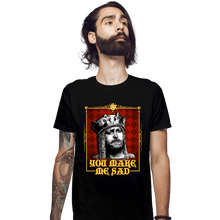 Load image into Gallery viewer, Daily_Deal_Shirts Fitted Shirts, Mens / Small / Black You Make Me Sad