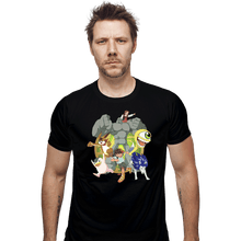 Load image into Gallery viewer, Daily_Deal_Shirts Fitted Shirts, Mens / Small / Black Vintage Monster Rancher
