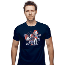 Load image into Gallery viewer, Shirts Fitted Shirts, Mens / Small / Navy Zombie Neighbors