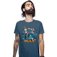 Load image into Gallery viewer, Daily_Deal_Shirts Fitted Shirts, Mens / Small / Indigo Blue The Plumber Brothers