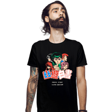 Load image into Gallery viewer, Daily_Deal_Shirts Fitted Shirts, Mens / Small / Black Yu Yu Pixels