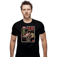 Load image into Gallery viewer, Shirts Fitted Shirts, Mens / Small / Black Let's Summon Kaiju