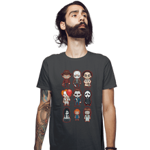 Load image into Gallery viewer, Daily_Deal_Shirts Fitted Shirts, Mens / Small / Charcoal Chibi Horror