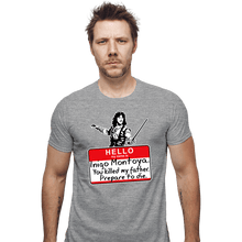 Load image into Gallery viewer, Daily_Deal_Shirts Fitted Shirts, Mens / Small / Sports Grey Inigo Hello