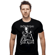 Load image into Gallery viewer, Last_Chance_Shirts Fitted Shirts, Mens / Small / Black Stay Alive