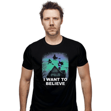 Load image into Gallery viewer, Shirts Fitted Shirts, Mens / Small / Black Believe In Magic