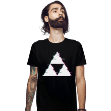 Load image into Gallery viewer, Shirts Fitted Shirts, Mens / Small / Black Ddjvigo's Glitch Triforce