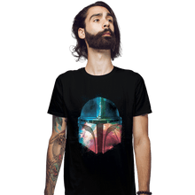 Load image into Gallery viewer, Daily_Deal_Shirts Fitted Shirts, Mens / Small / Black Galactic Mandalorian