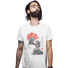 Load image into Gallery viewer, Shirts Fitted Shirts, Mens / Small / White The Great Deku Sumi-e