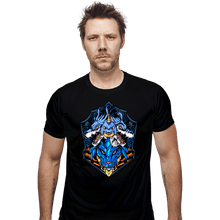 Load image into Gallery viewer, Shirts Fitted Shirts, Mens / Small / Black Blue Warrior