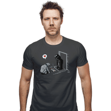 Load image into Gallery viewer, Shirts Fitted Shirts, Mens / Small / Charcoal Cat-At's New Gift