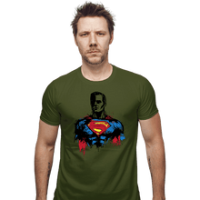 Load image into Gallery viewer, Shirts Fitted Shirts, Mens / Small / Military Green Return Of Kryptonian